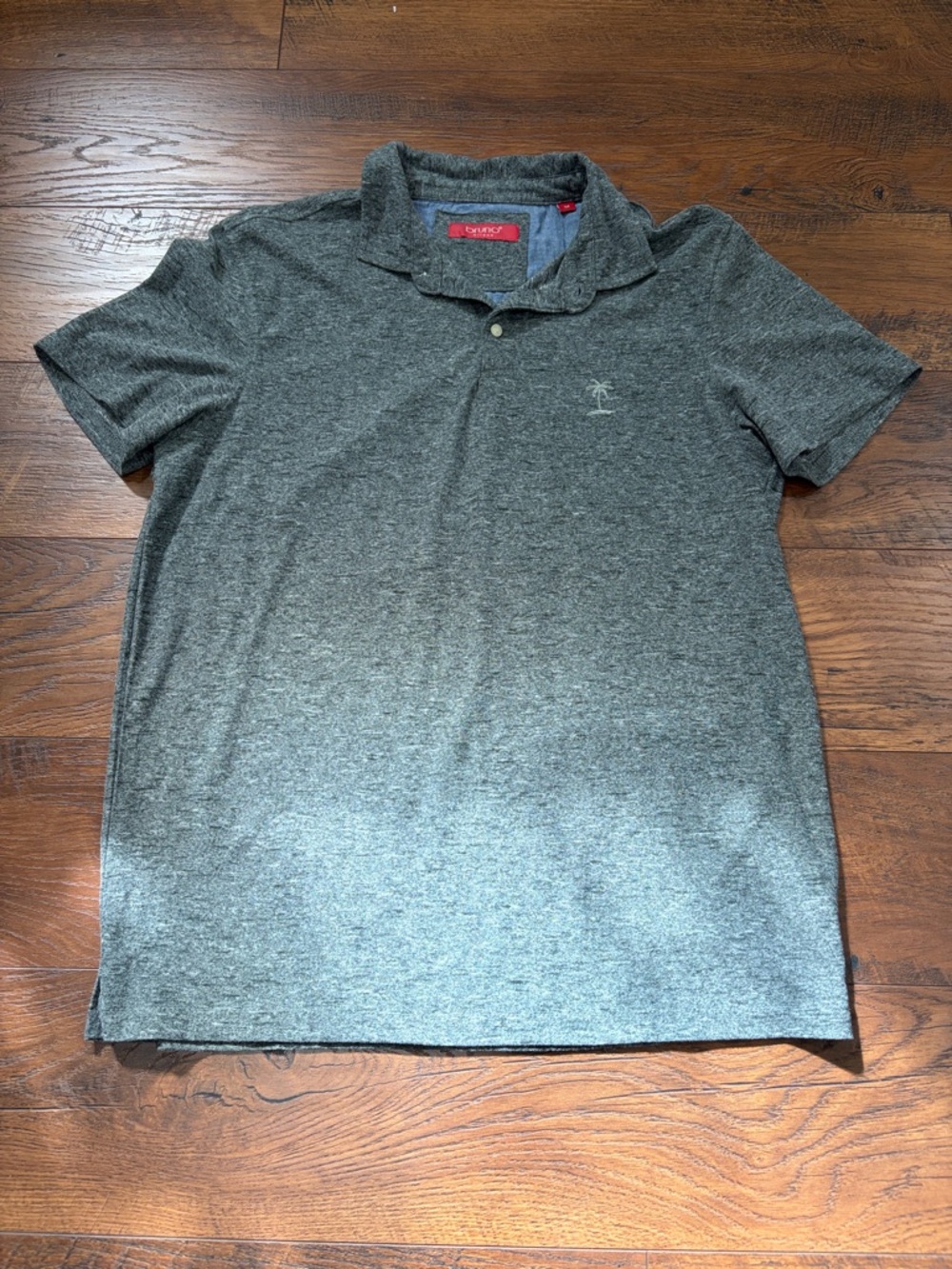 Men's Heather Gray Polo Shirt with Subtle Chest Logo